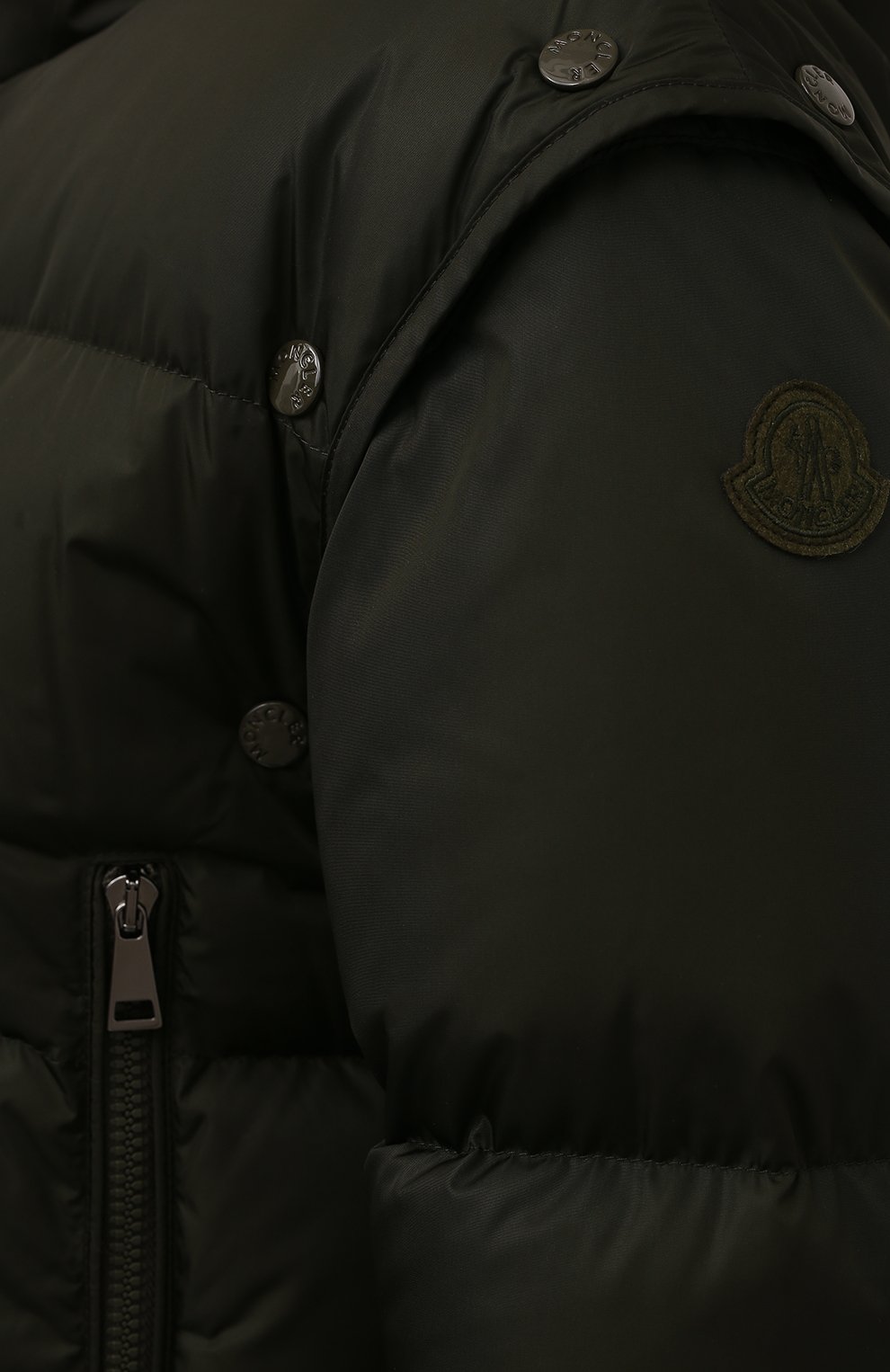 Пуховик MONCLER хаки цвета по цене 160500 руб., арт. G2-093-1A000-08-54155, фото 5 Пуховик MONCLER, арт. G2-093-1A000-08-54155, фото 5