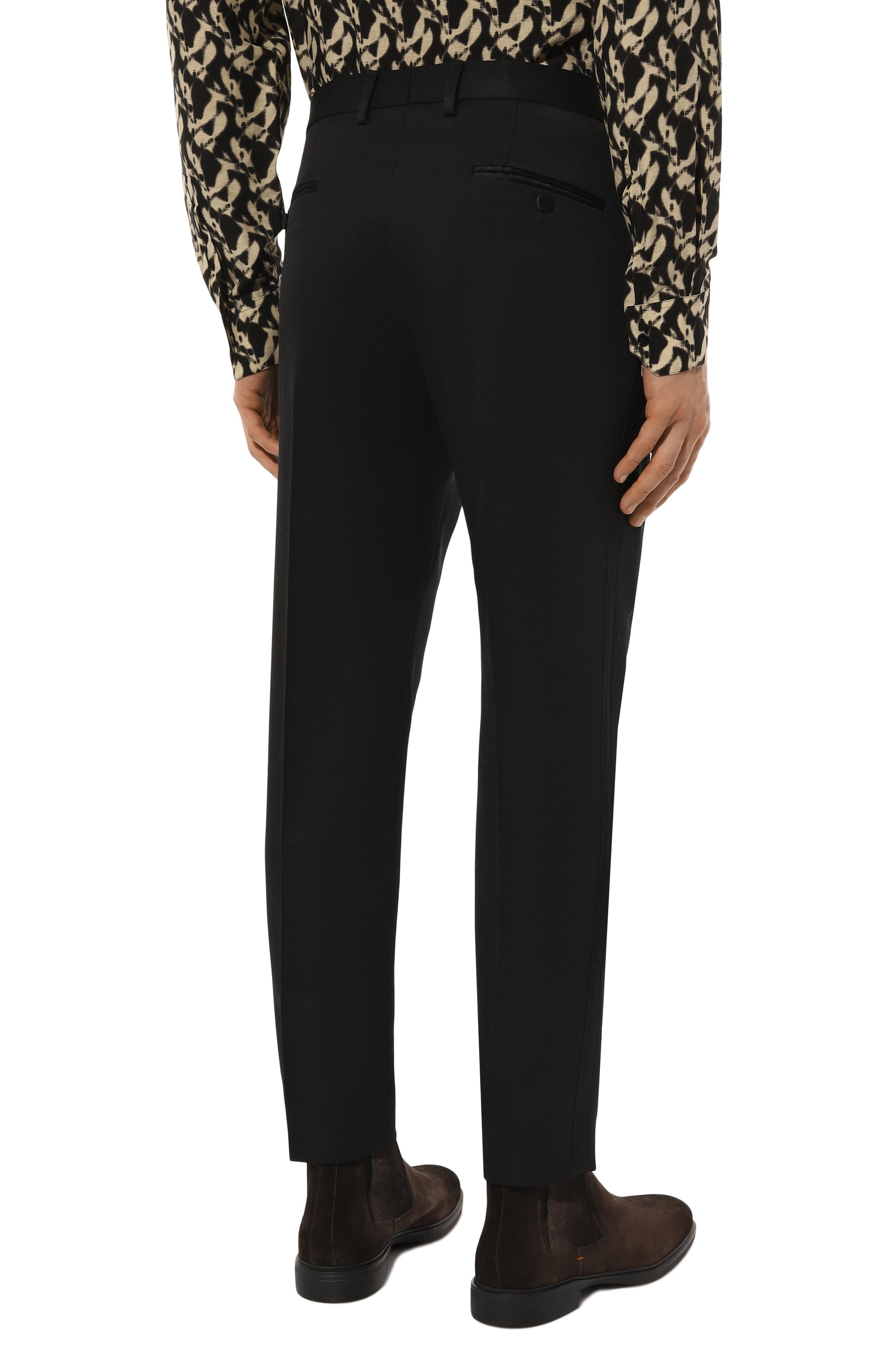 Брюки из шерсти и шелка DOLCE & GABBANA, арт. GP0F2T/FU21E, фото 4