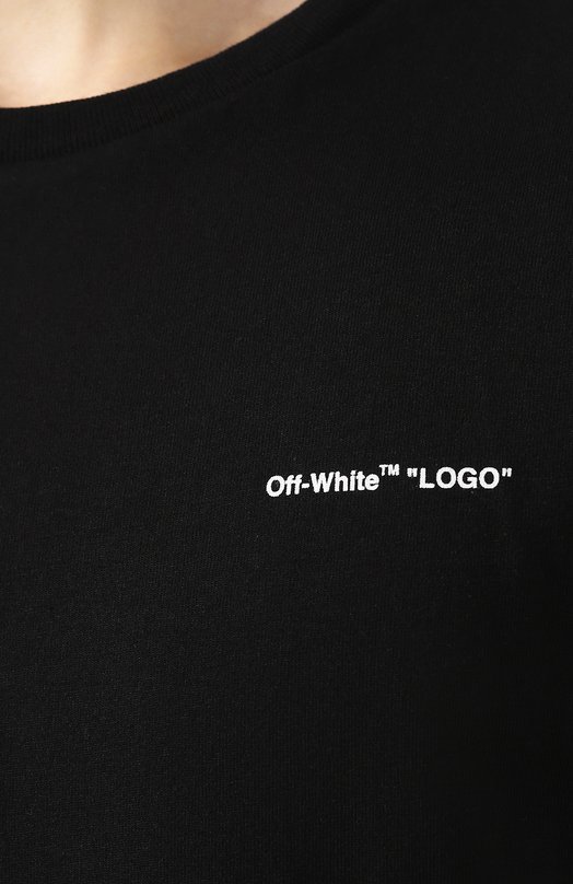 Хлопковая футболка Off-White 0MAA027S191850221001 Чёрный  0MAA027S191850221001 Фото 5