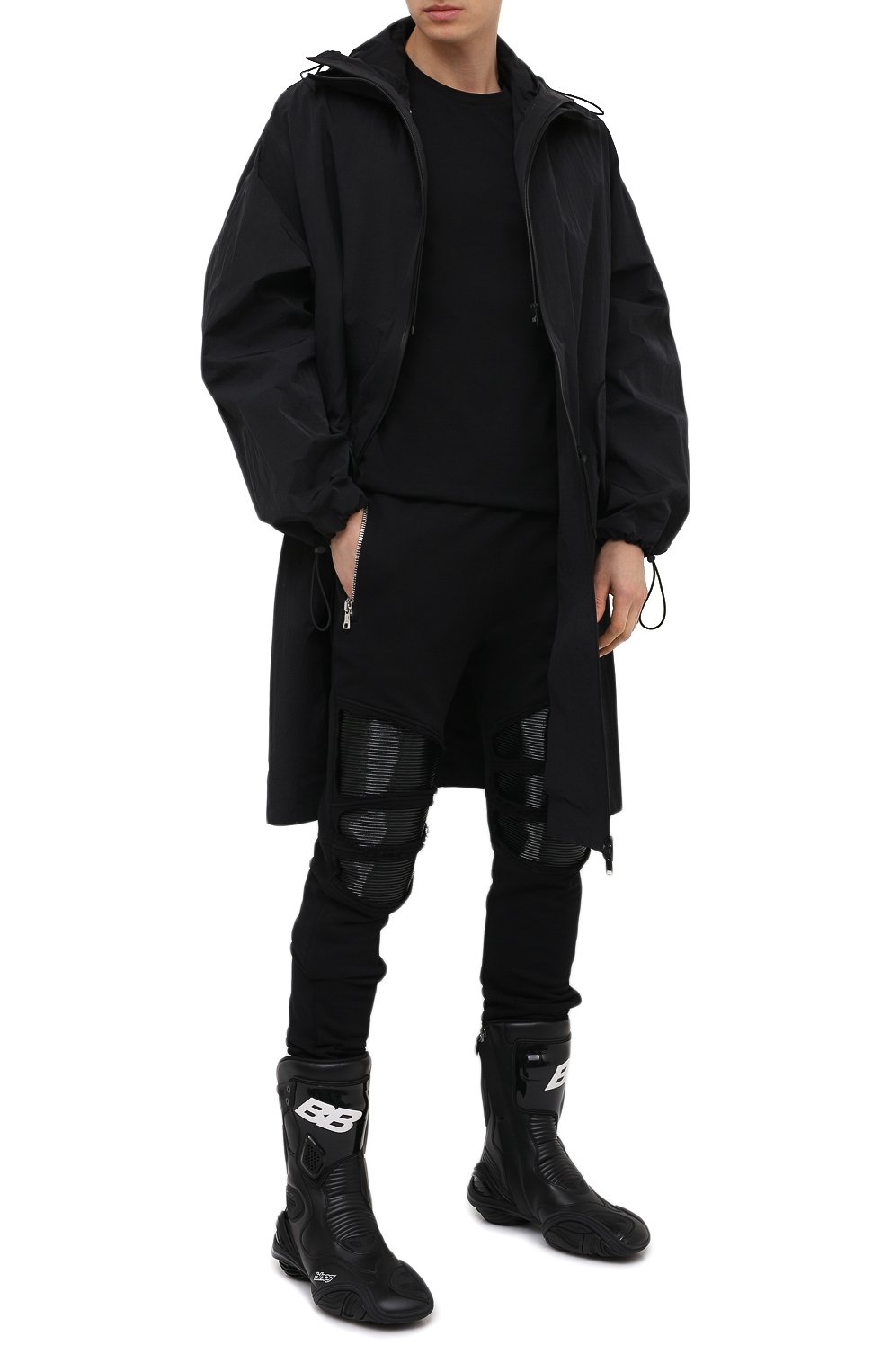 Мужские черные кожаные сапоги tyrex biker BALENCIAGA купить в