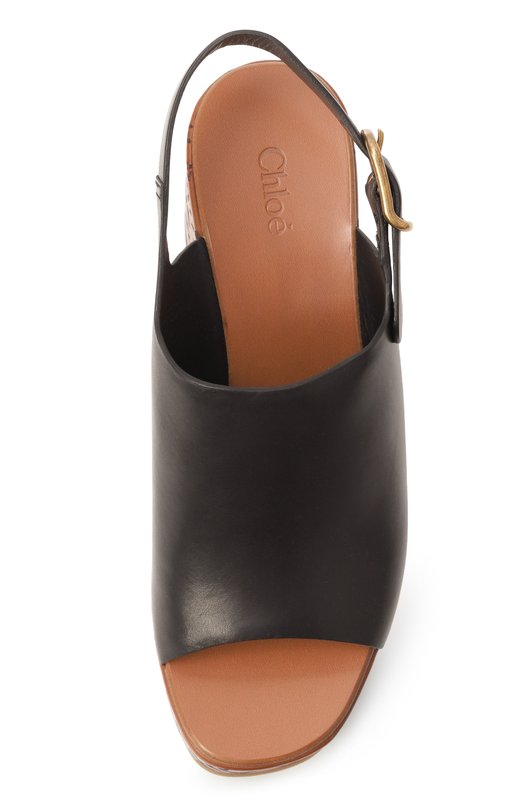 Кожаные босоножки Maxime Chloé CHC25U10GLU Чёрный  CHC25U10GLU Фото 6