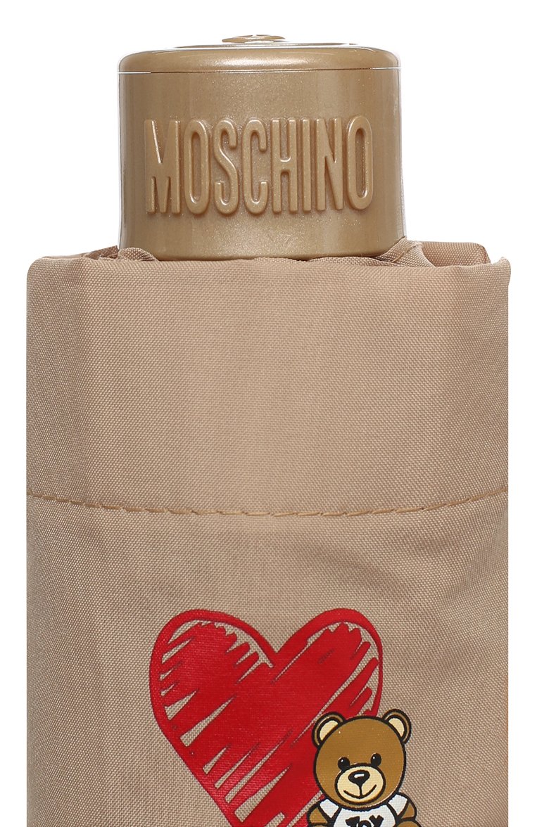Женский складной зонт MOSCHINO бежевого цвета, арт. 8127-SUPERMINI | Фото 5 (Материал: Металл, Текстиль, Синтетический материал; Нос: Не проставлено; Региональные ограничения белый список (Axapta Mercury): Не проставлено)