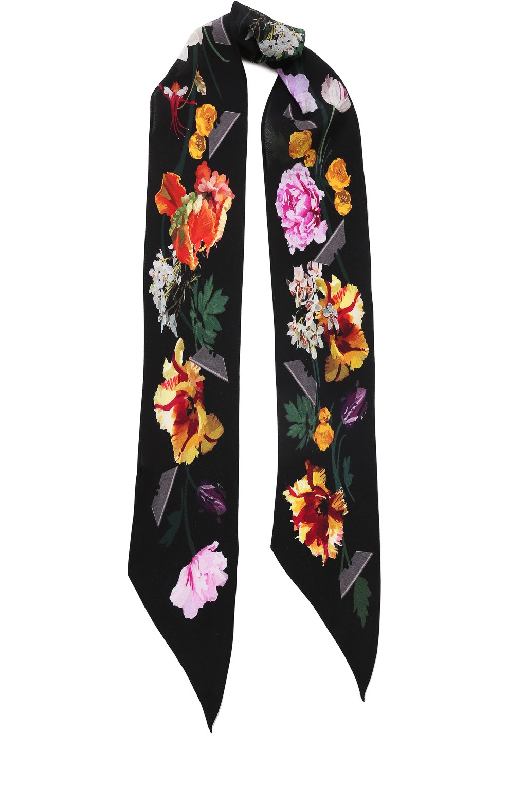 Шелковый шарф с принтом ROCKINS, арт. FLSSBK, фото 1