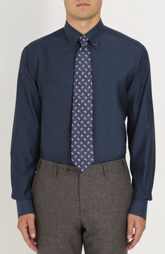 Сорочка из смеси хлопка и кашемира с воротником button down BRIONI, арт. RCL8/0602I, фото 4