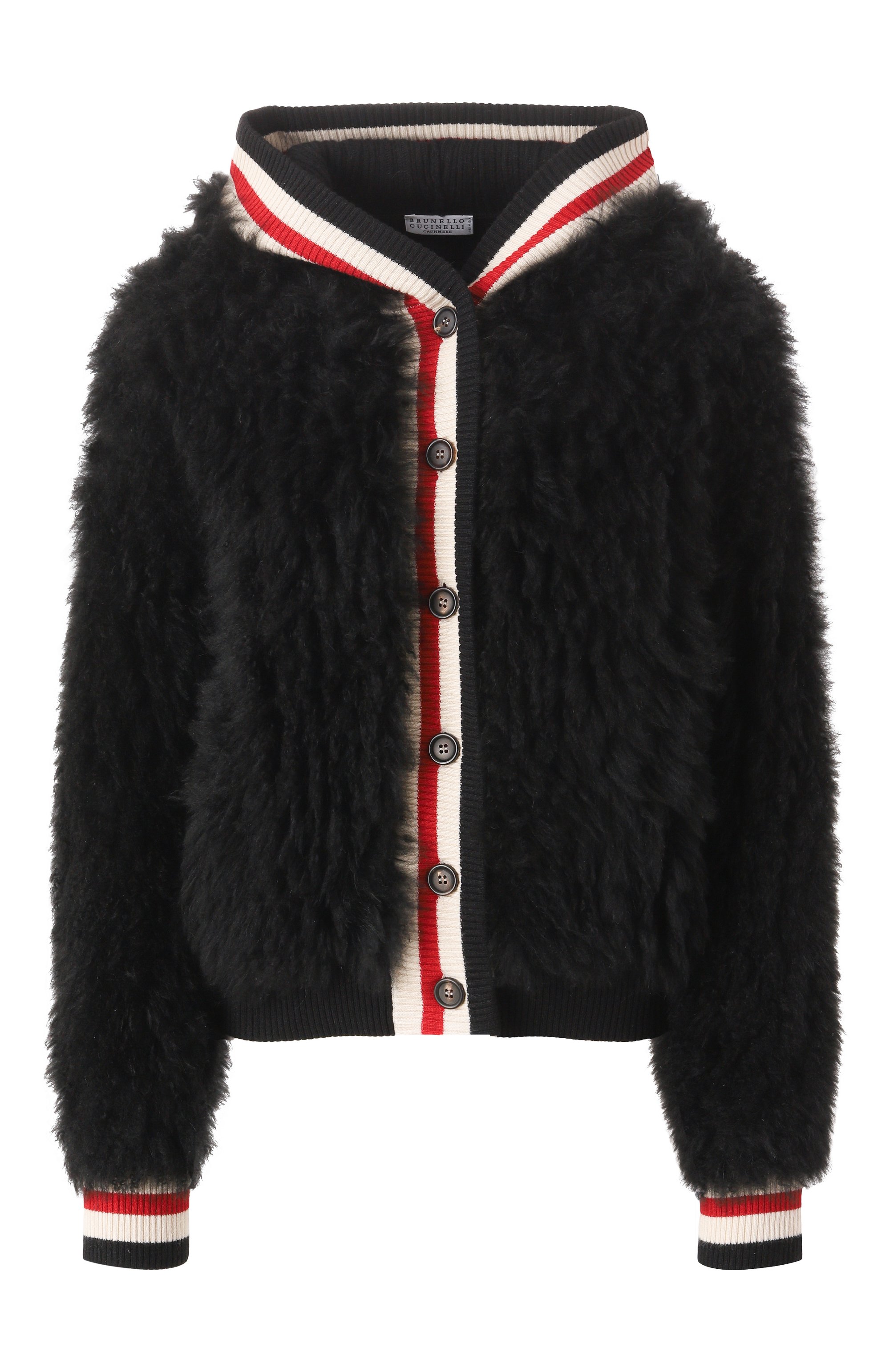 Кашемиров�ый кардиган с отделкой из козы BRUNELLO CUCINELLI, арт. M12W06706, фото 1