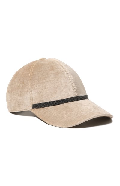 Женская бейсболка из хлопка и вискозы BRUNELLO CUCINELLI, арт. MCAP90179P