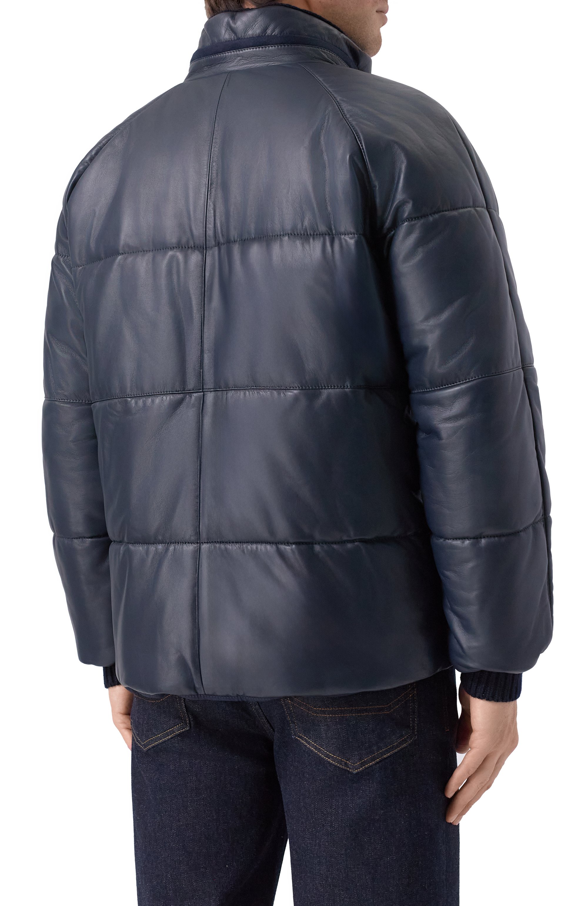 Кожаный пуховик KITON, арт. UW2238V0416H02, фото 4