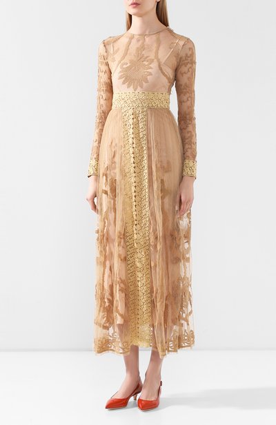 Платье REDVALENTINO бежевого цвета по цене 99850 руб., арт. TR0VA11X/52N, фото 3 Платье REDVALENTINO, арт. TR0VA11X/52N, фото 3