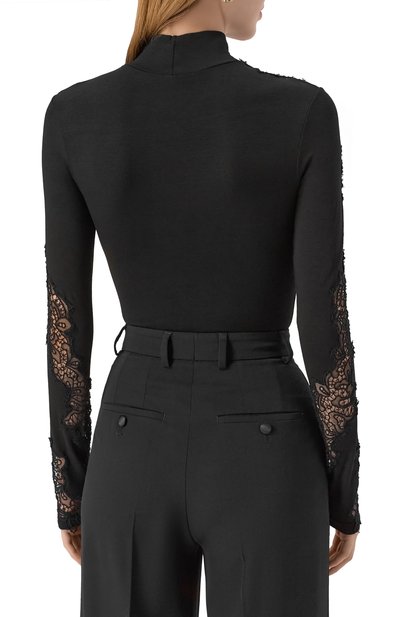 Боди из вискозы ERMANNO SCERVINO черного цвета по цене 99500 руб., арт. D474Y301SQW, фото 4 Боди из вискозы ERMANNO SCERVINO, арт. D474Y301SQW, фото 4