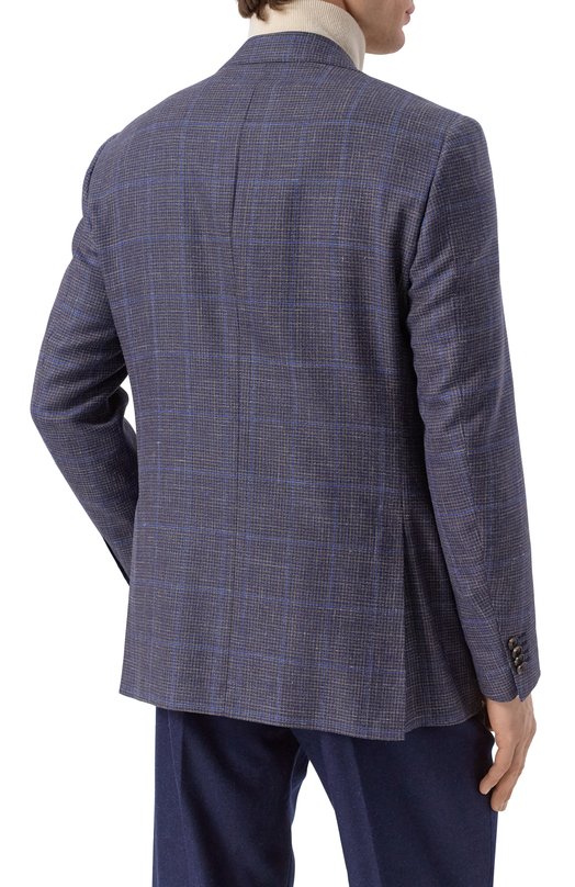 Пиджак из шерсти и шелка Corneliani 25X008-2516217 Синий  25X008-2516217 Фото 6