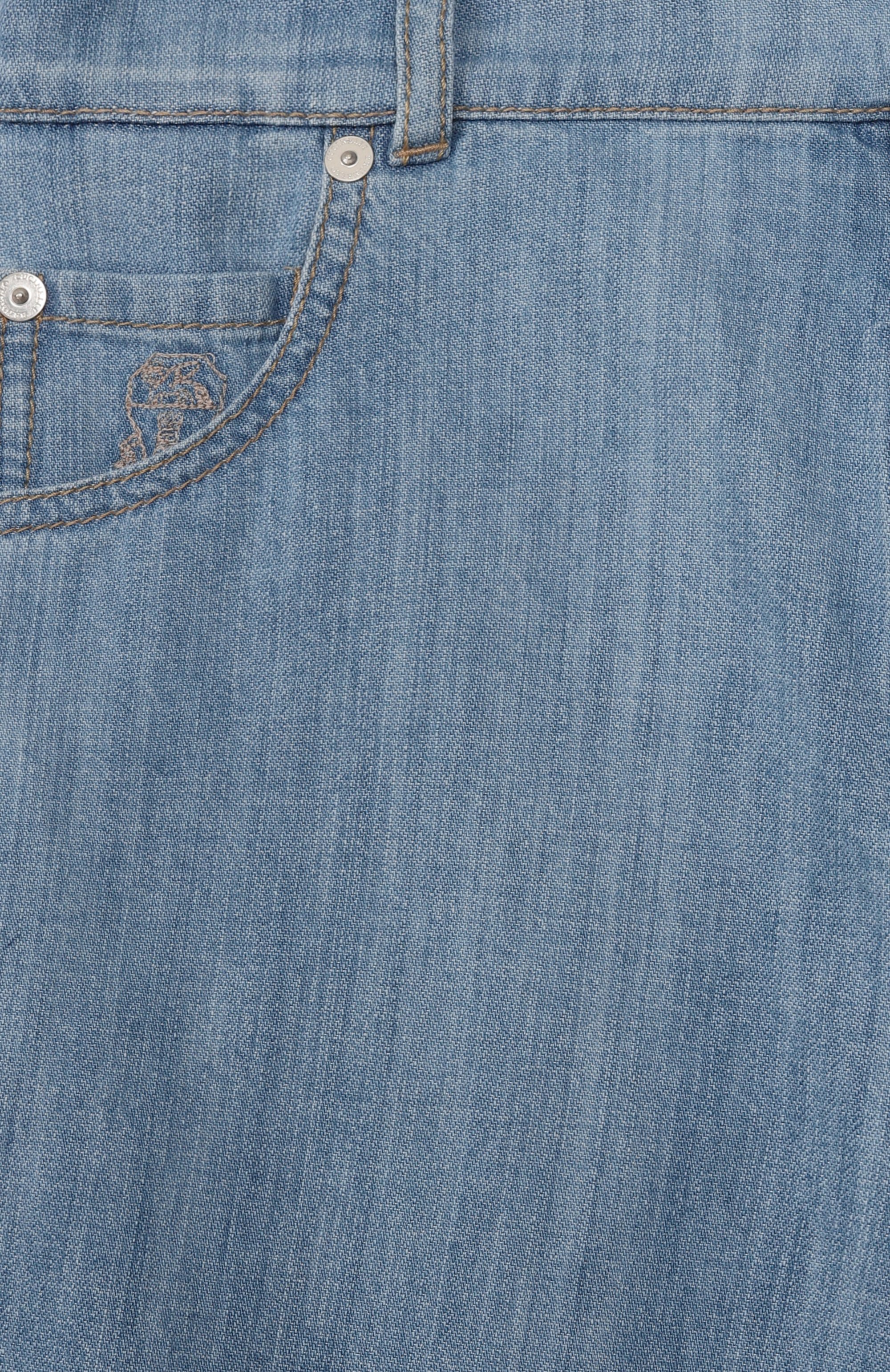 Джинсы BRUNELLO CUCINELLI голубого цвета по цене 49350 руб., арт. BH263D317B, фото 3 Джинсы BRUNELLO CUCINELLI, арт. BH263D317B, фото 3