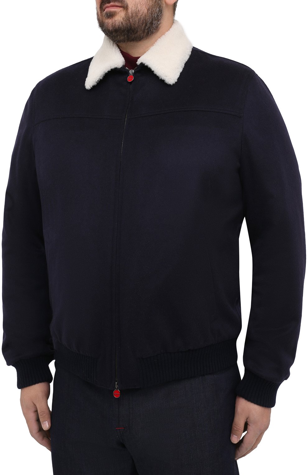 Кашемировый бомбер с подкладкой из овчины KITON, арт. UW0910MV03T83/60-68, фото 3