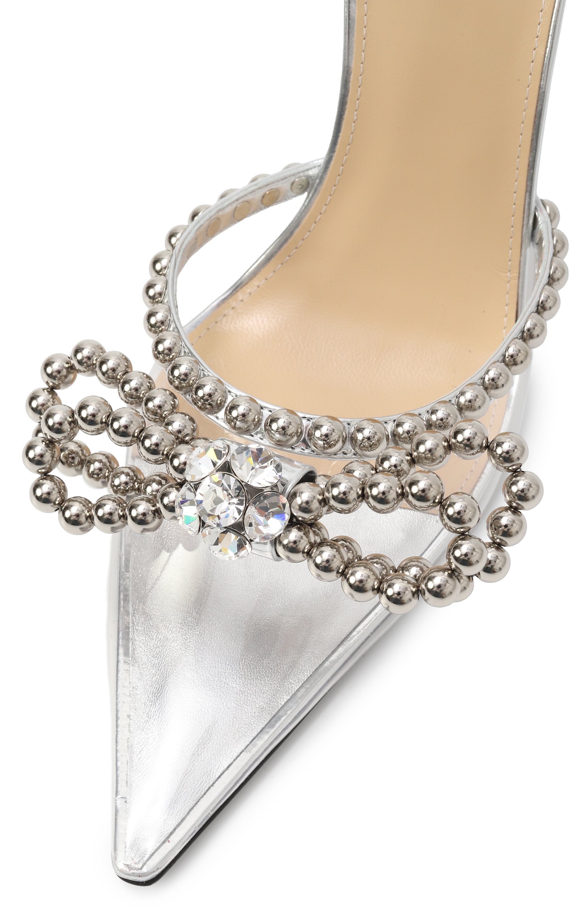 Комбинированные туфли double bow 110 MACH & MACH, арт. R25-S0850-110-X03-B32, фото 7