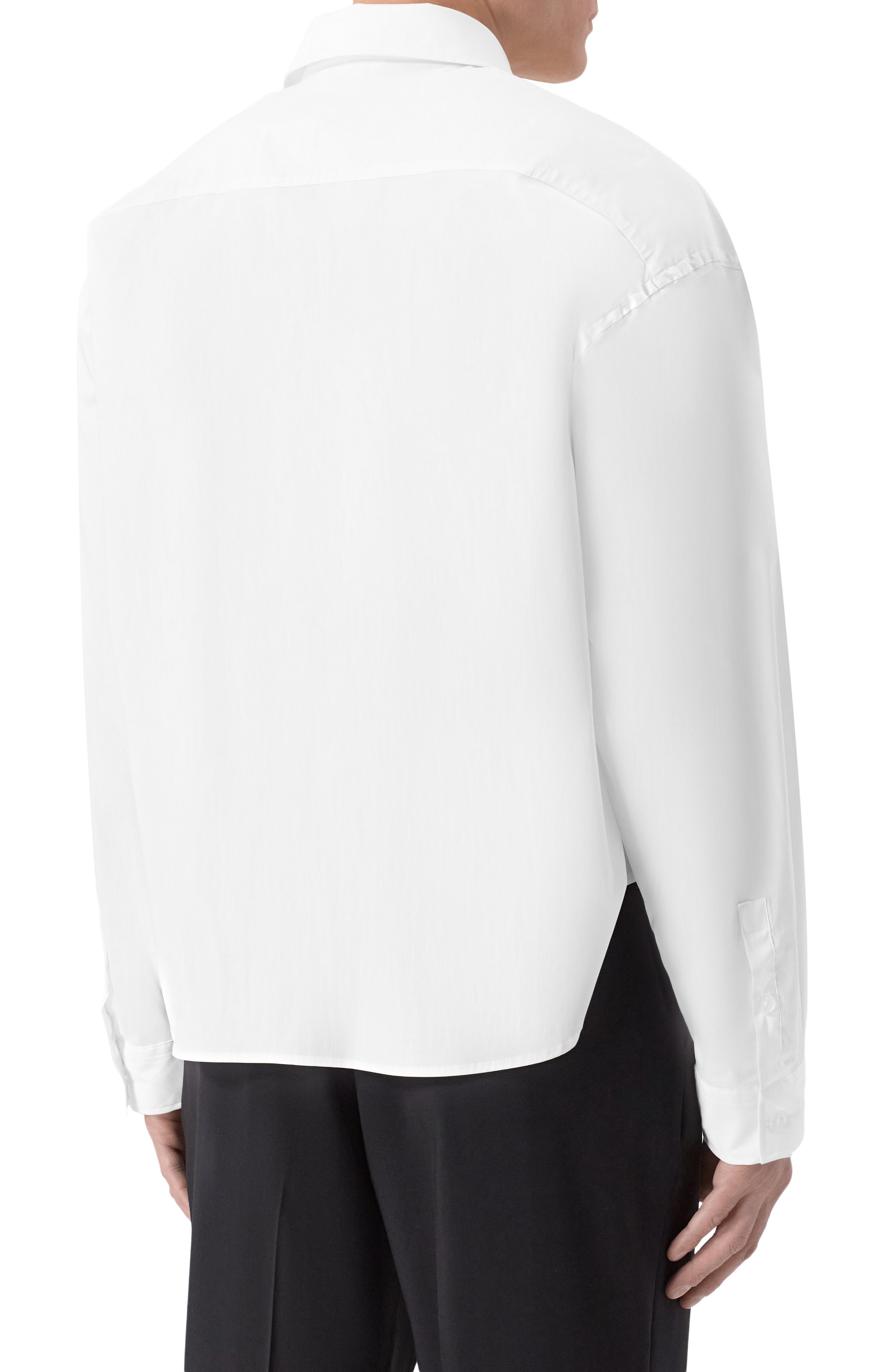 Хлопковая рубашка HEVO белого цвета по цене 33200 руб., арт. APRIN0VA C 050/L704, фото 4 Хлопковая рубашка HEVO, арт. APRIN0VA C 050/L704, фото 4