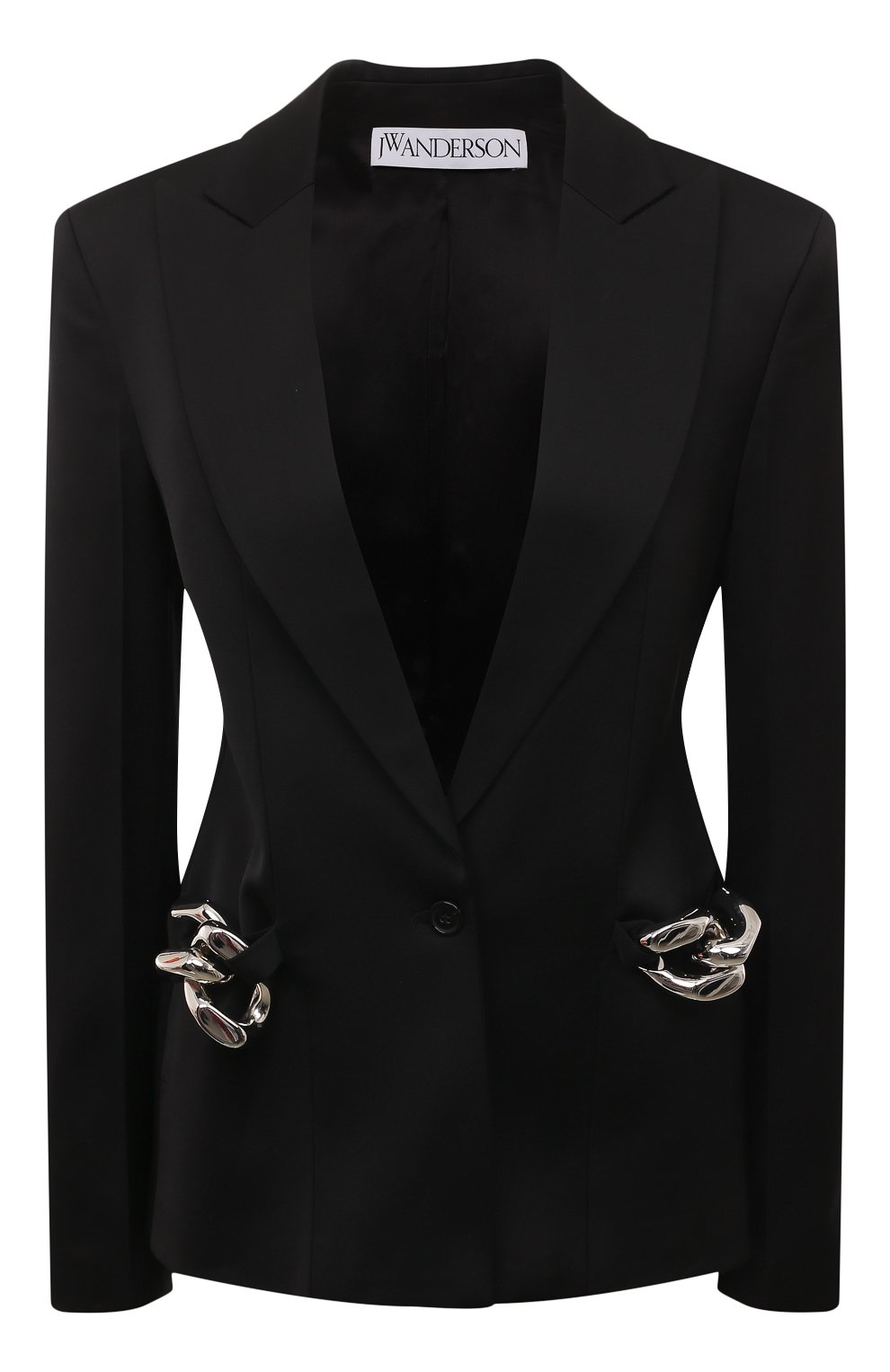 Жакет из вискозы JW ANDERSON черного цвета по цене 78900 руб., арт. JK0184PG0918 999, фото 1 Жакет из вискозы JW ANDERSON, арт. JK0184PG0918 999, фото 1