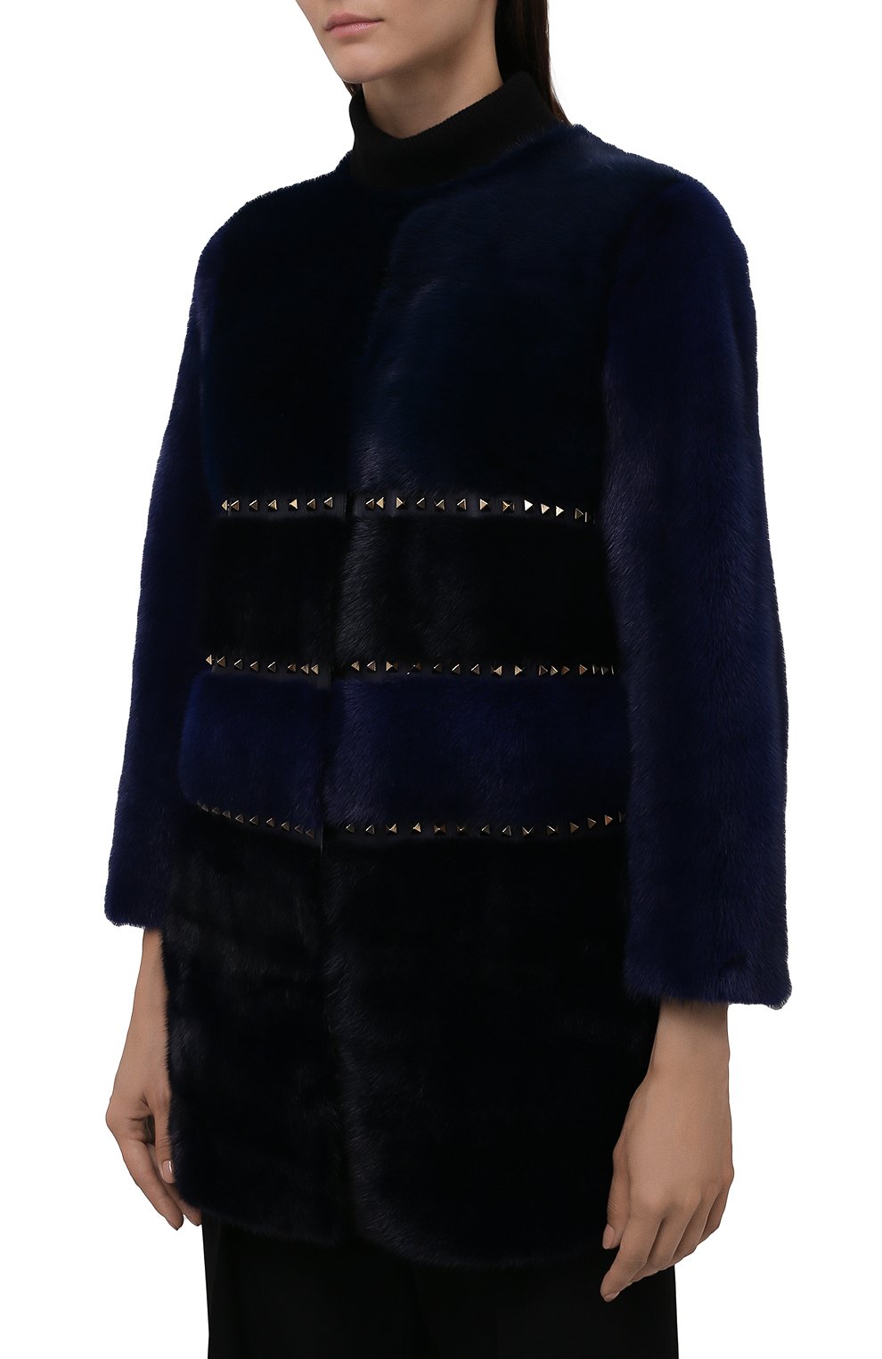 Шуба VALENTINO синего цвета по цене 2405000 руб., арт. VGF03BS0CPP0803, фото 3 Шуба VALENTINO, арт. VGF03BS0CPP0803, фото 3