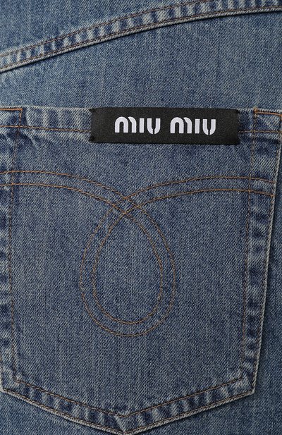 Джинсовая юбка MIU MIU синего цвета по цене 68000 руб., арт. GWD170-1QGT-F0008, фото 5 Джинсовая юбка MIU MIU, арт. GWD170-1QGT-F0008, фото 5