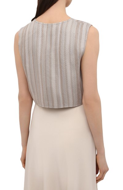 Жилет из льна и вискозы GIORGIO ARMANI, арт. 1WHGK02B/T02IM, фото 4