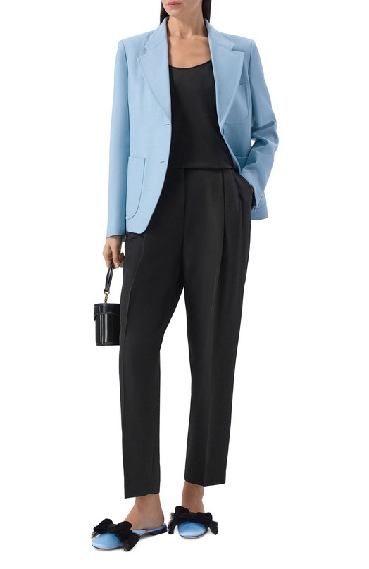 Текстильные сабо Reinette Valentino 8W2S0NK7/RAA Голубой  8W2S0NK7/RAA Фото 3