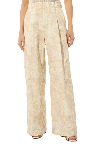 Брюки DRIES VAN NOTEN кремового цвета по цене 59950 руб., арт. 231-010900-6044, фото 3 Брюки DRIES VAN NOTEN, арт. 231-010900-6044, фото 3