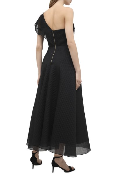 Платье из шелка и вискозы ROLAND MOURET черного цвета по цене 299500 руб., арт. PW20/S0935/F0428, фото 4 Платье из шелка и вискозы ROLAND MOURET, арт. PW20/S0935/F0428, фото 4