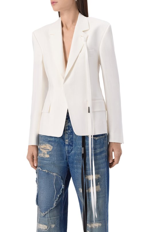 Жакет из вискозы Ann Demeulemeester B0012779/FA558 Белый  B0012779/FA558 Фото 3
