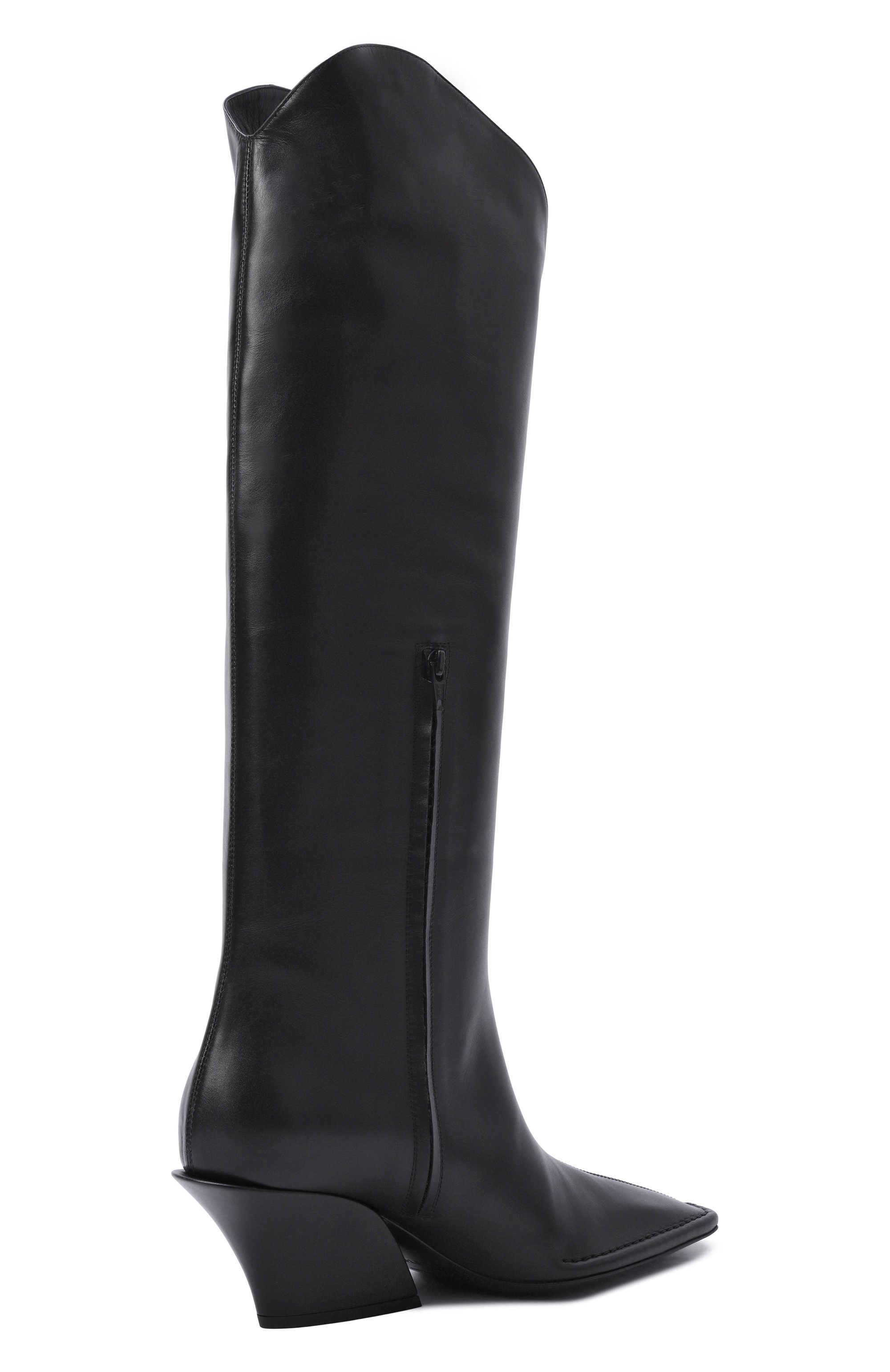 Кожаные казаки MUGLER черного цвета по цене 189500 руб., арт. MUWFW26FS225_TL001, фото 5 Кожаные казаки MUGLER, арт. MUWFW26FS225_TL001, фото 5