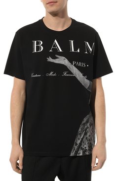Хлопковая футболка BALMAIN, арт. BH0EG010/GD17, фото 3