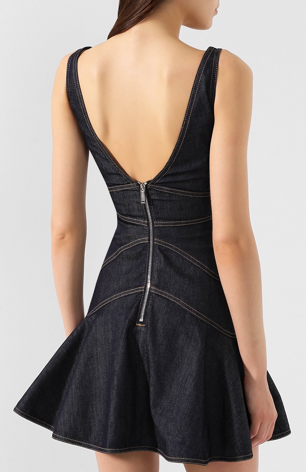 Джинсовое платье DSQUARED2 синего цвета по цене 29950 руб., арт. S75CV0021/S30330, фото 4 Джинсовое платье DSQUARED2, арт. S75CV0021/S30330, фото 4