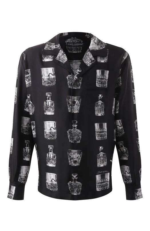 Шелковая сорочка Dolce & Gabbana G5IF1T/HI1V0 Чёрный G5IF1T/HI1V0