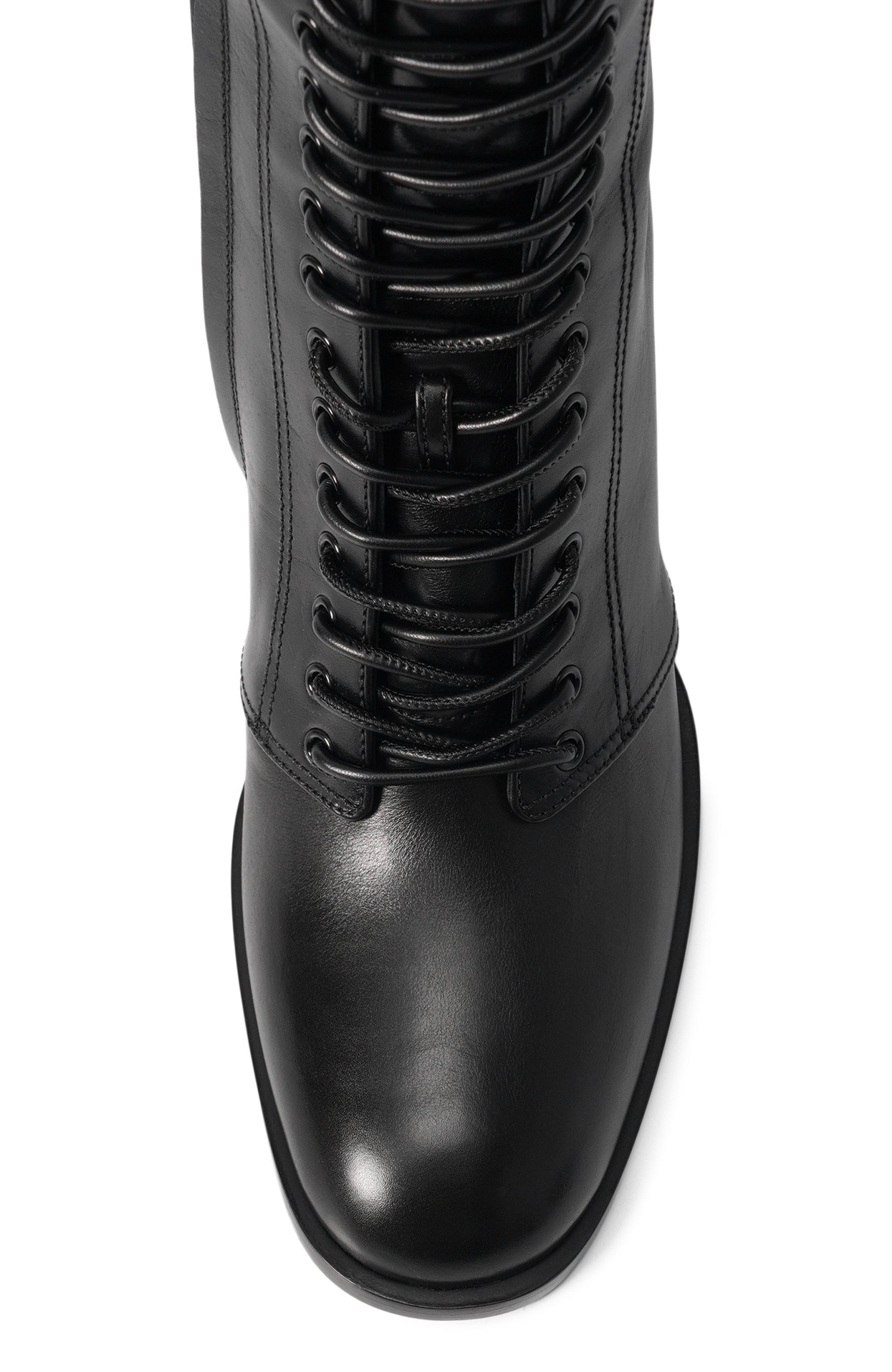 Кожаные сапоги DOLCE & GABBANA черного цвета по цене 263000 руб., арт. CU1361/A3T95, фото 6 Кожаные сапоги DOLCE & GABBANA, арт. CU1361/A3T95, фото 6