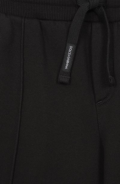 Хлопковые брюки DOLCE & GABBANA черного цвета по цене 38100 руб., арт. L4JPLV/G7QK2_001, фото 3 Хлопковые брюки DOLCE & GABBANA, арт. L4JPLV/G7QK2_001, фото 3
