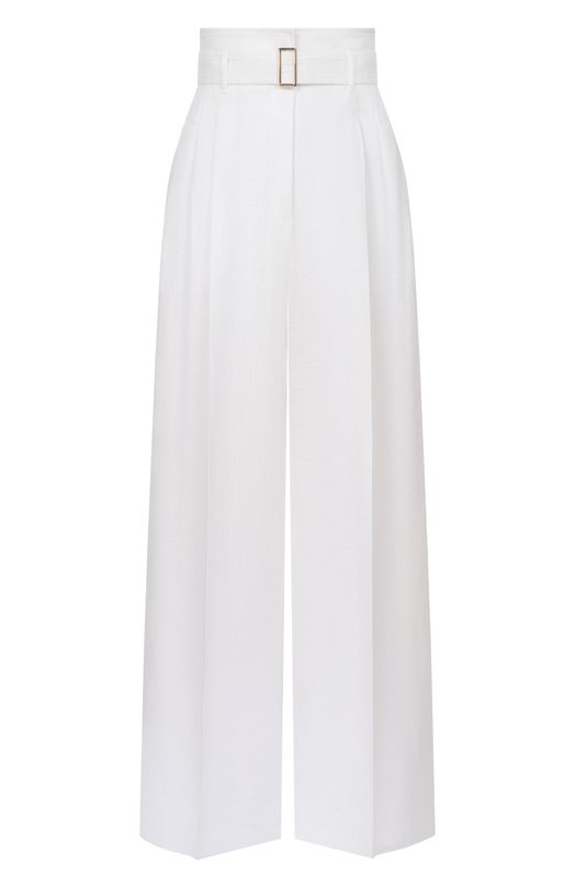 Льняные брюки Max Mara Studio MSTMATERIA Белый MSTMATERIA