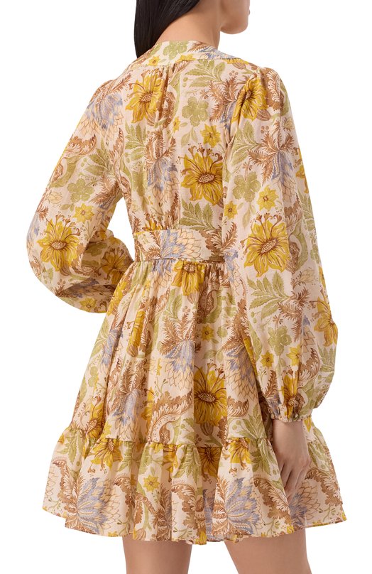 Хлопковое платье Zimmermann 2449DRS263 Разноцветный  2449DRS263 Фото 3