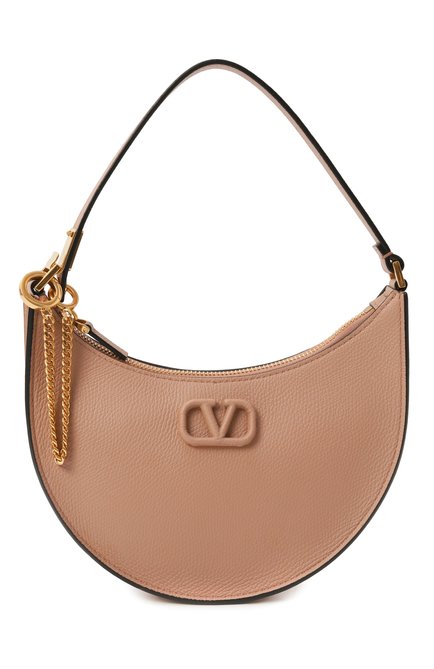 Женская сумка vlogo signature mini VALENTINO бежевого цвета, арт. 5W2P0W19/RQR | Фото 1 (Размер: mini; Материал: Натуральная кожа; Материал сплава: Проставлено; Драгоценные камни: Проставлено)