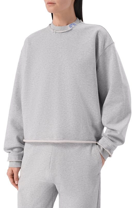 Хлопковый свитшот HUGO Blue 50553605 Серый  50553605 Фото 3