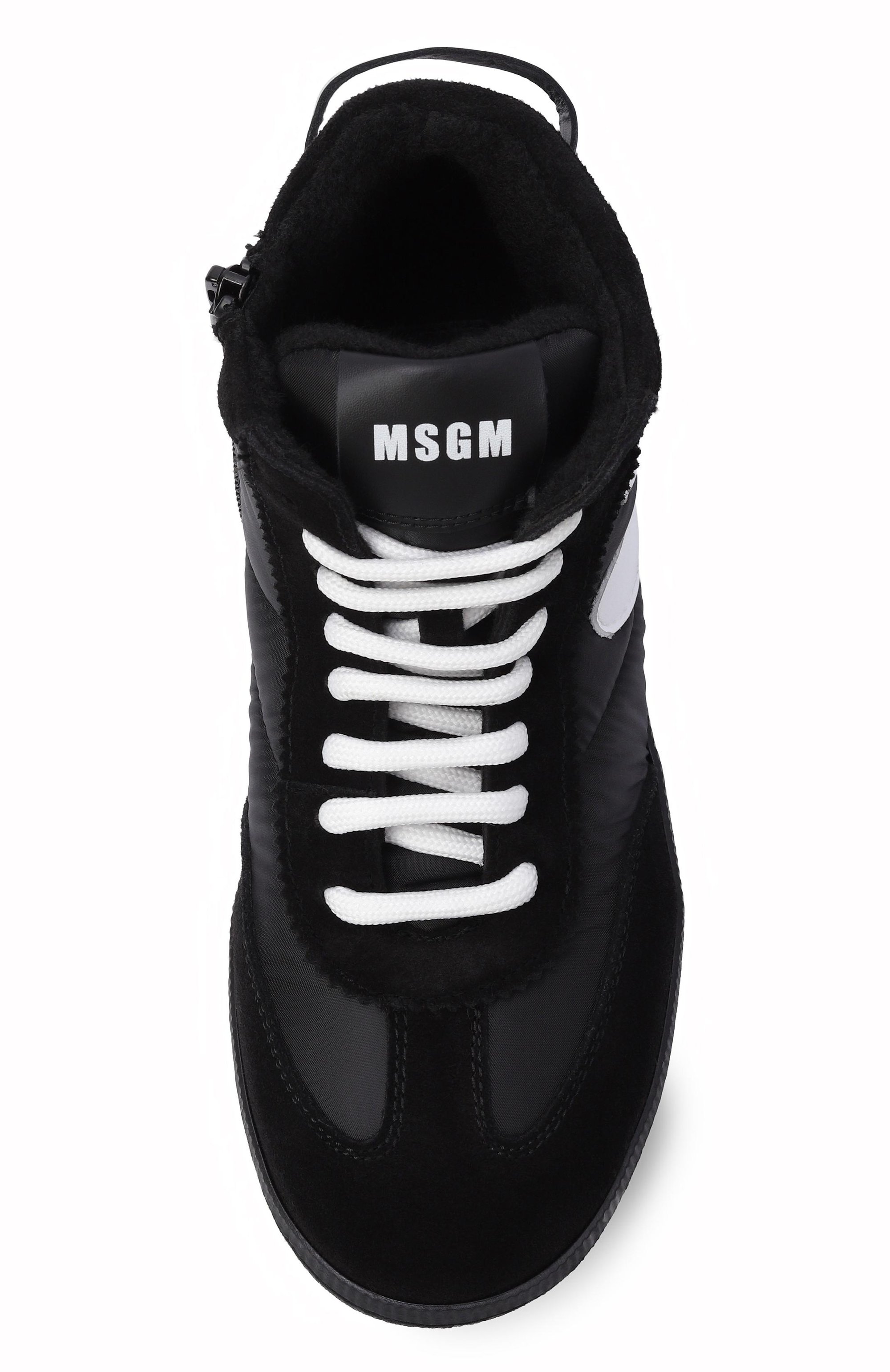 Комбинированные кеды MSGM KIDS черного цвета по цене 29950 руб., арт. 83983/VAR3, фото 4 Комбинированные кеды MSGM KIDS, арт. 83983/VAR3, фото 4