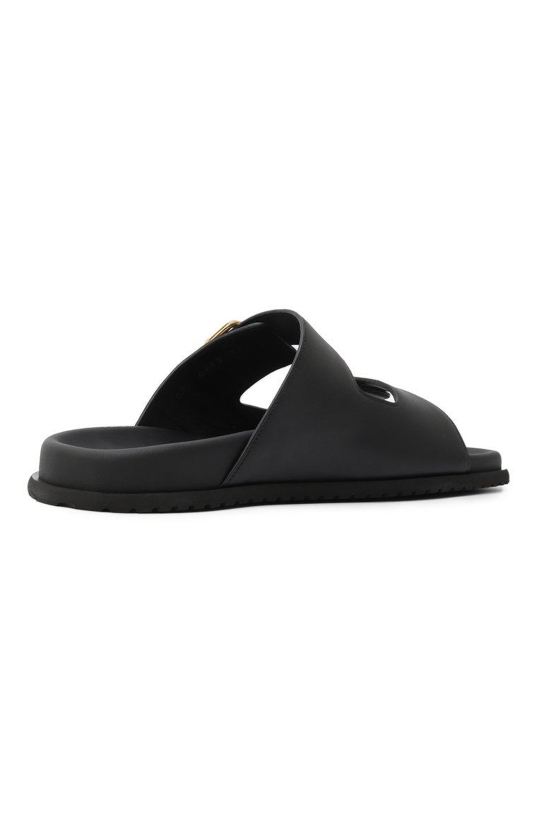 Женские кожаные шлепанцы new hawaii DOLCE & GABBANA черного цвета, арт. CQ0632/AS738 | Фото 5 (Подошва: П�лоская; Материал внутренний: Натуральная кожа; Материал внешний: Натуральная кожа; Размерность: Идёт в размер; Автоматизация ТО: Проставлено; Автоматизация состава: Проставлено)