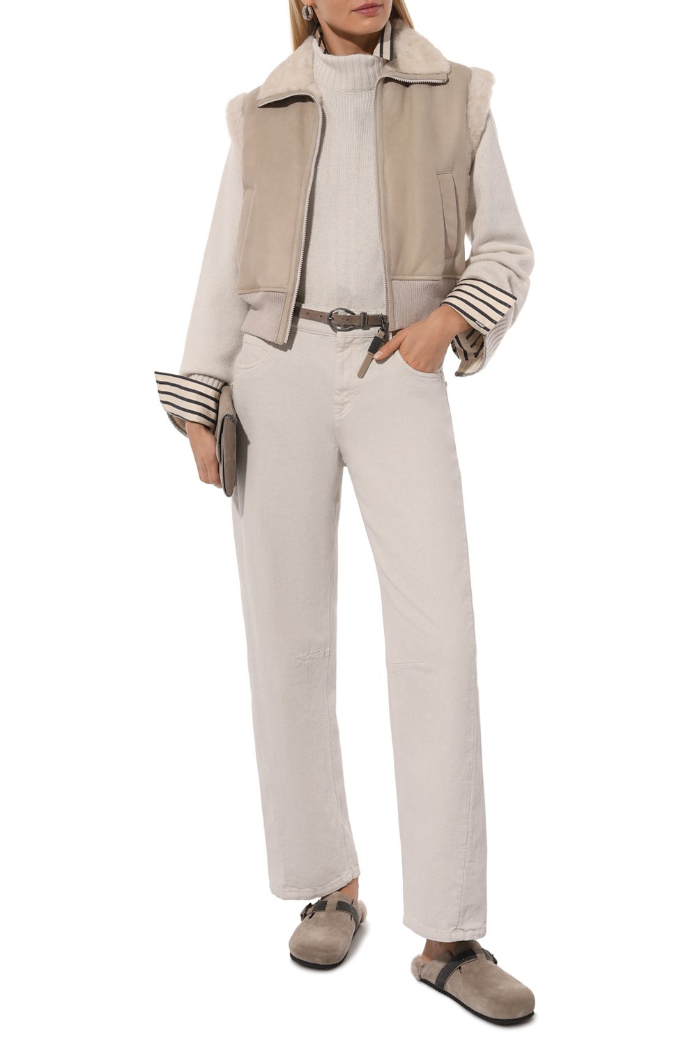 Жилет из овчины BRUNELLO CUCINELLI, арт. MPMBP7985P, фото 2