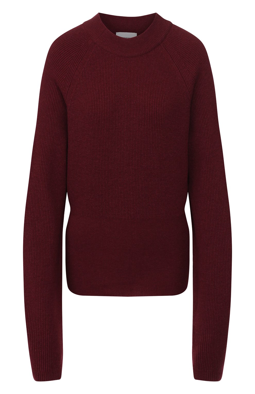 Пуловер NANUSHKA бордового цвета по цене 35000 руб., арт. ARDEN_BERRY_CASHMERE BLEND RIB, фото 1 Пуловер NANUSHKA, арт. ARDEN_BERRY_CASHMERE BLEND RIB, фото 1
