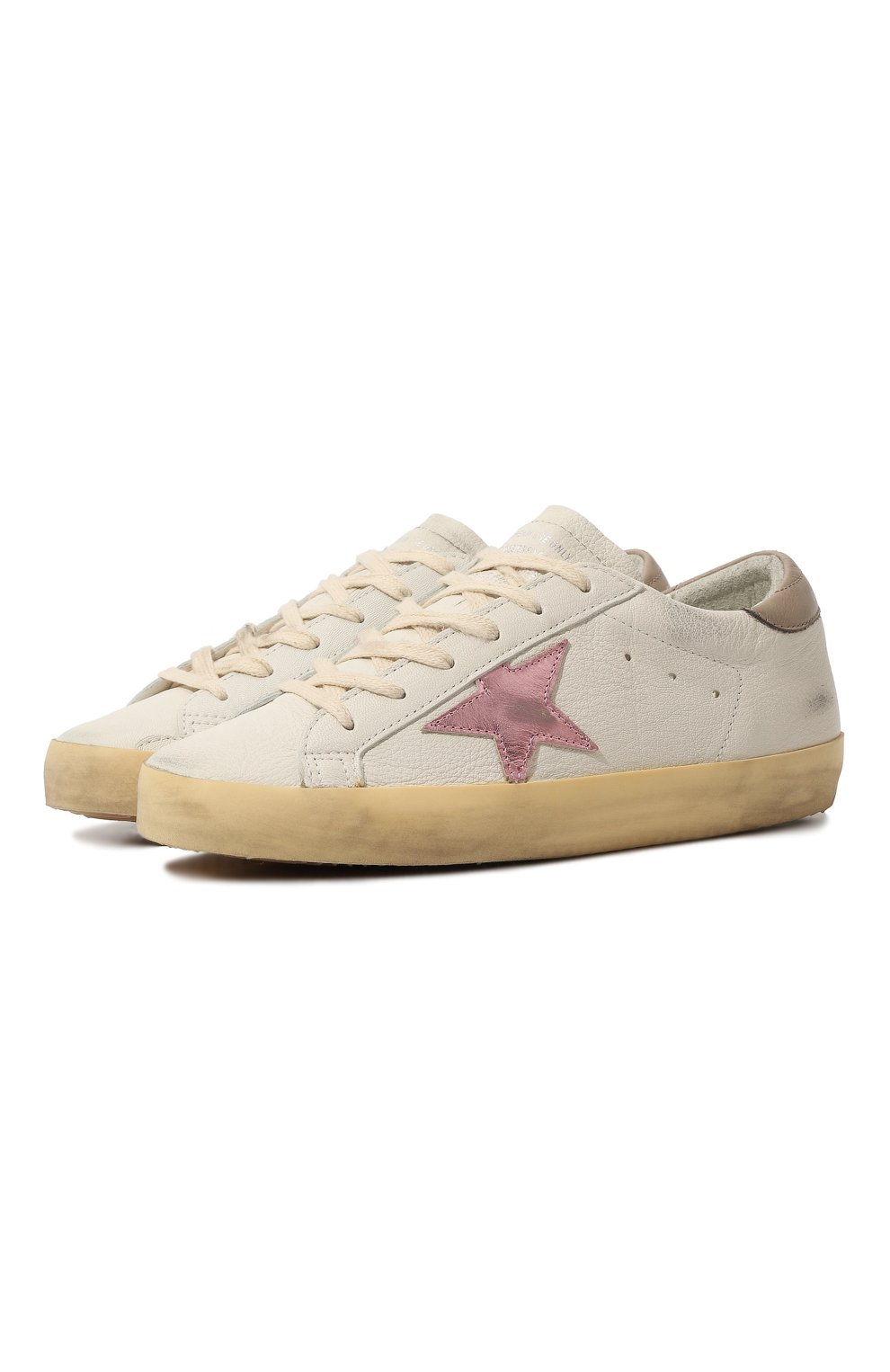 Кожаные кеды superstar GOLDEN GOOSE DELUXE BRAND, арт. GWF00101.F004065, фото 1