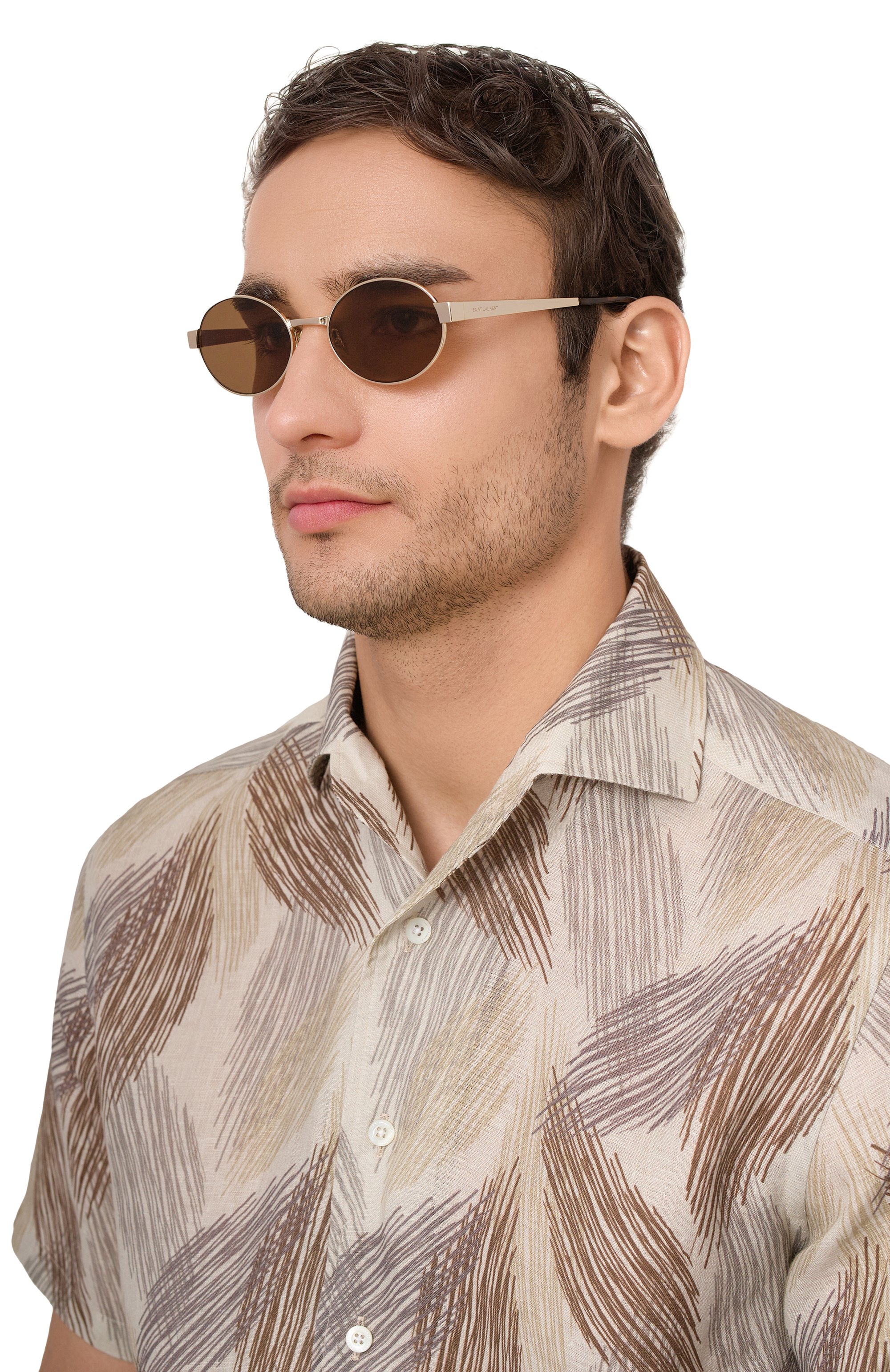 Солнцезащитные очки SAINT LAURENT золотого цвета по цене 57700 руб., арт. SL 692 004, фото 2 Солнцезащитные очки SAINT LAURENT, арт. SL 692 004, фото 2