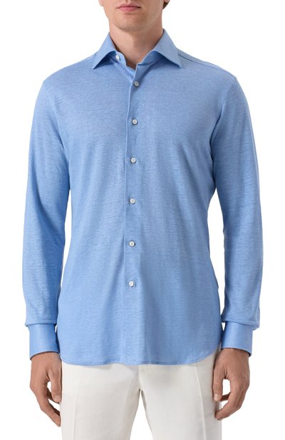 Льняная рубашка MVST, арт. SLIM/GABRIELLE/R0UND/800-JERSEY, фото 3