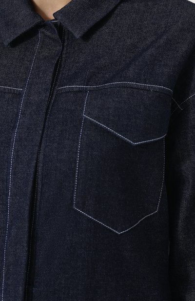 Джинсовая куртка свободного кроя с контрастной прострочкой LORO PIANA, арт. FAI1458, фото 5