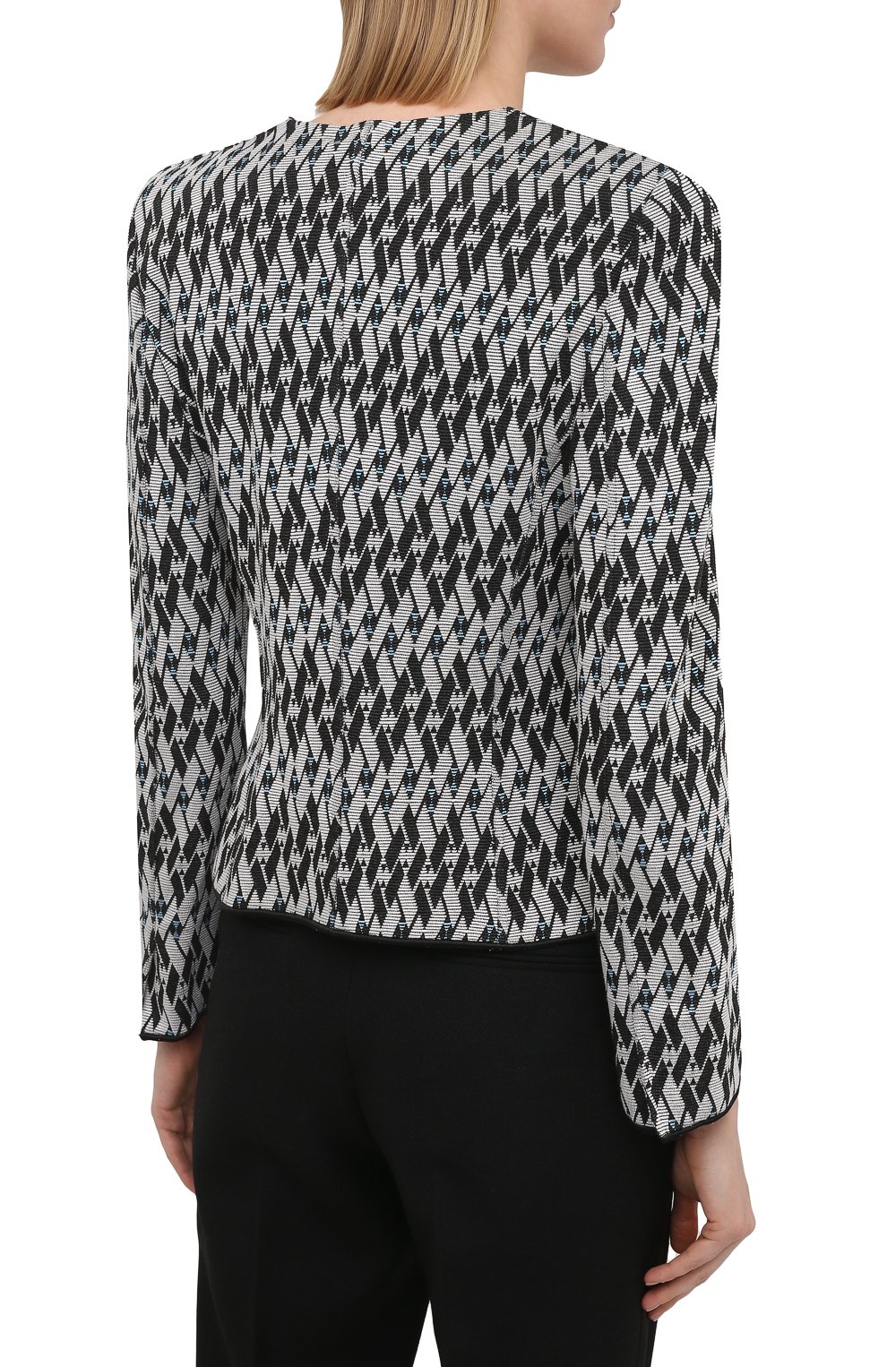 Жакет из вискозы GIORGIO ARMANI серого цвета по цене 223500 руб., арт. 3KAG56/AJWIZ, фото 4 Жакет из вискозы GIORGIO ARMANI, арт. 3KAG56/AJWIZ, фото 4