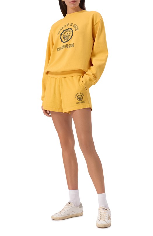 Хлопковые шорты Sporty and Rich SH0376225080R19 Жёлтый  SH0376225080R19 Фото 2