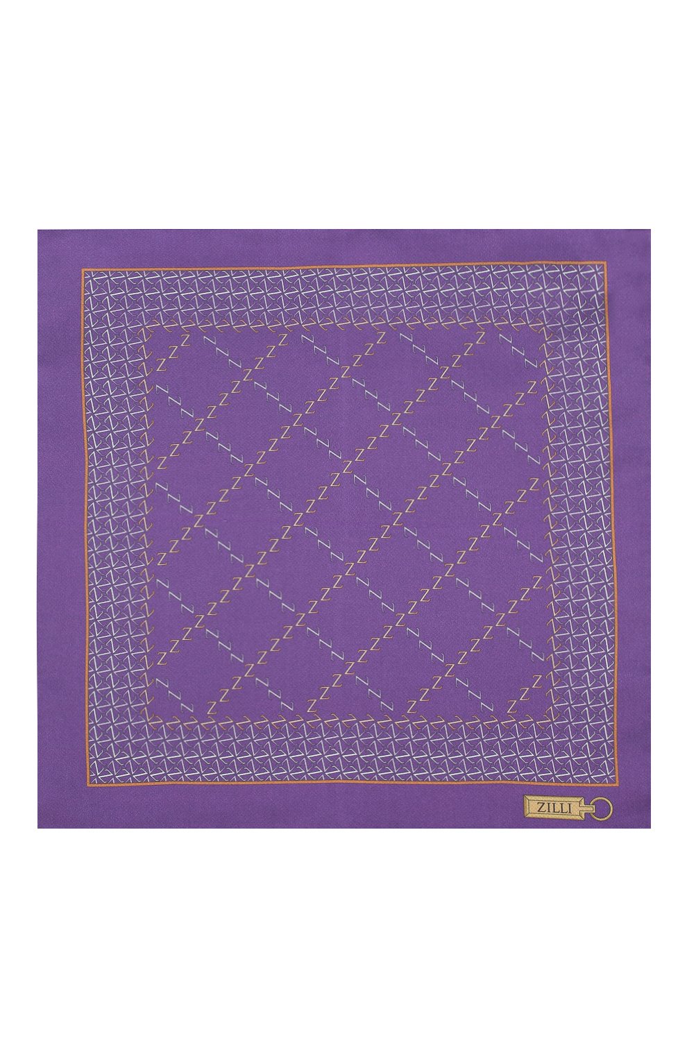 Шелковый платок ZILLI фиолетового цвета по цене 9900 руб., арт. 51200/HANDKERCHIEF, фото 3 Шелковый платок ZILLI, арт. 51200/HANDKERCHIEF, фото 3