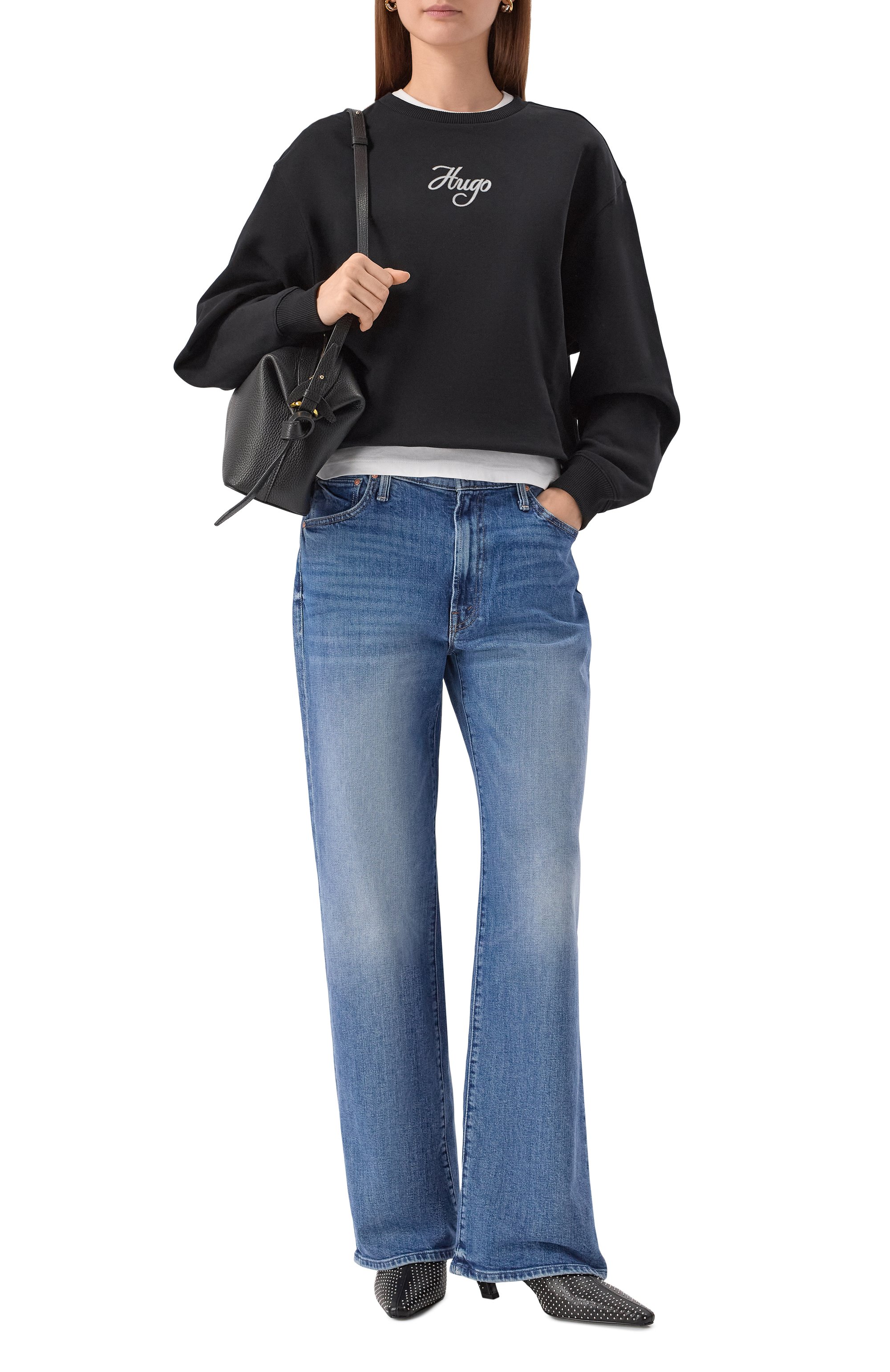 Хлопковый свитшот HUGO, арт. 50550149, фото 2