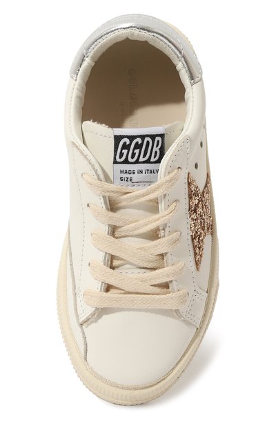 Кожаные кеды may GOLDEN GOOSE DELUXE BRAND белого цвета по цене 23550 руб., арт. GJF00112.F004813, фото 4 Кожаные кеды may GOLDEN GOOSE DELUXE BRAND, арт. GJF00112.F004813, фото 4