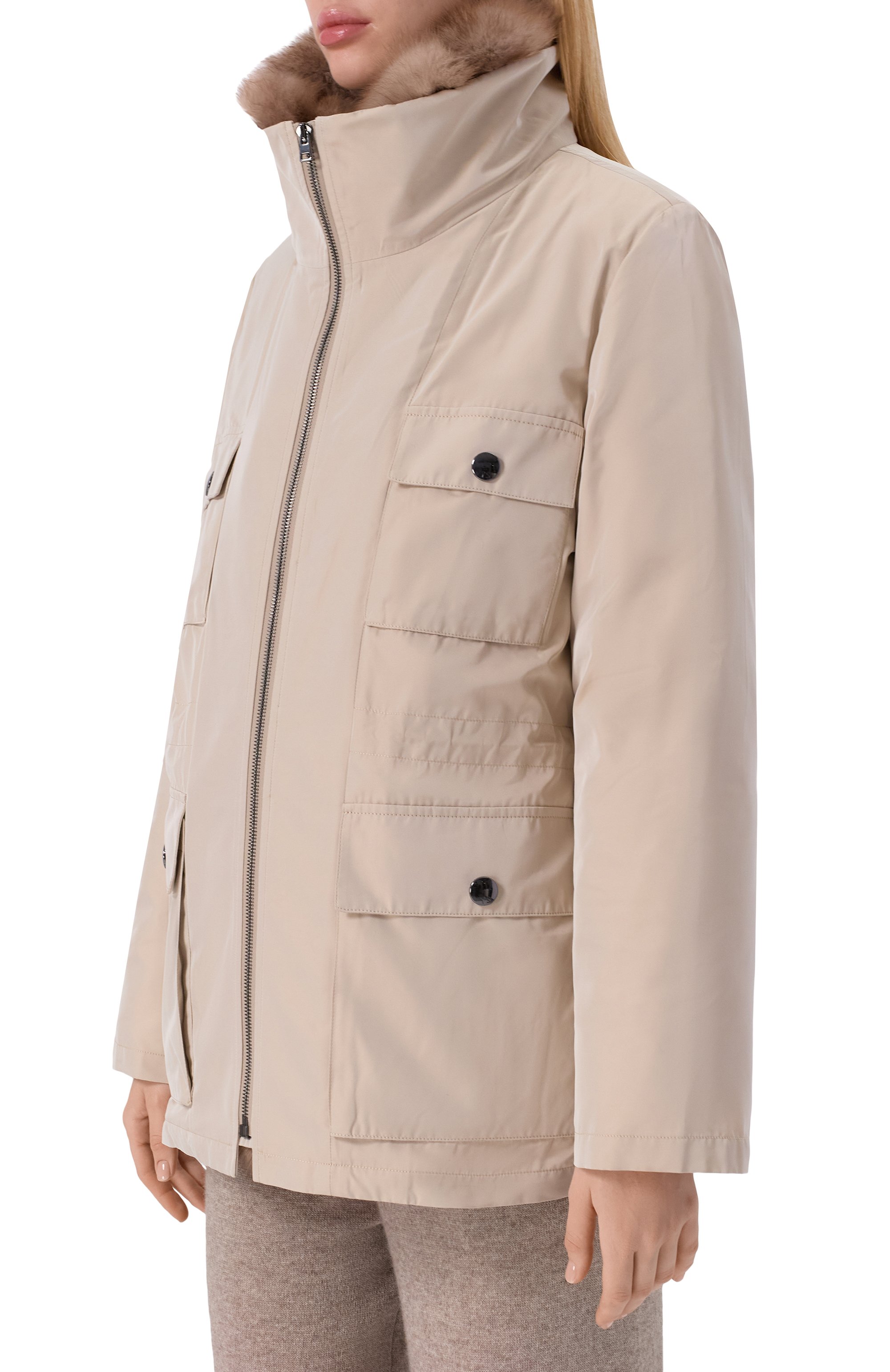 Пуховая парка с отделкой из соболя YVES SALOMON, арт. 20WYV05371/ZIRV, фото 3